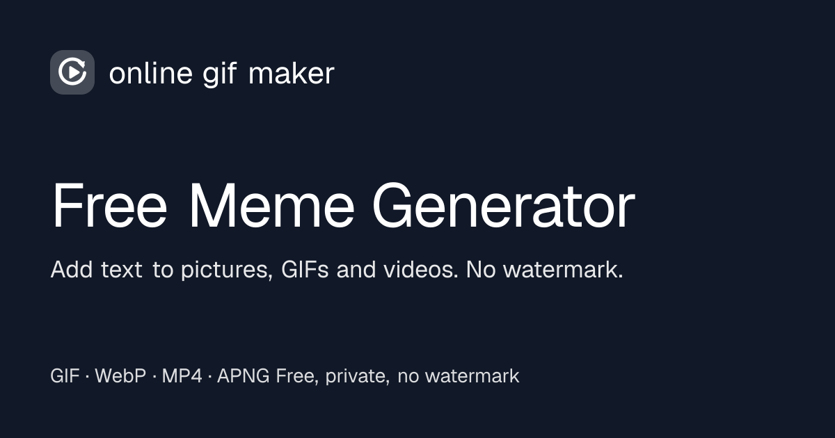 Meme Generator: Add Text to Images & GIFs | Online GIF Maker